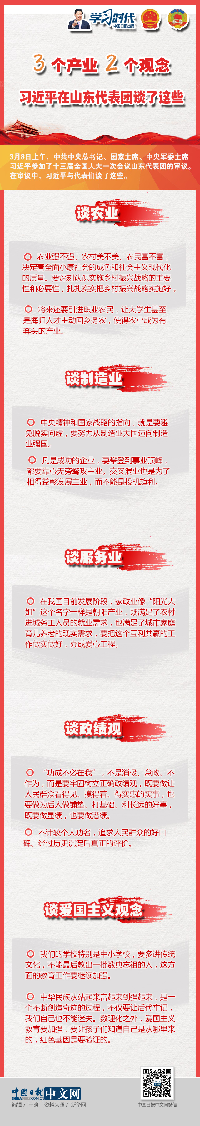 3個產業、2個觀念，習近平在山東代表團談了這些