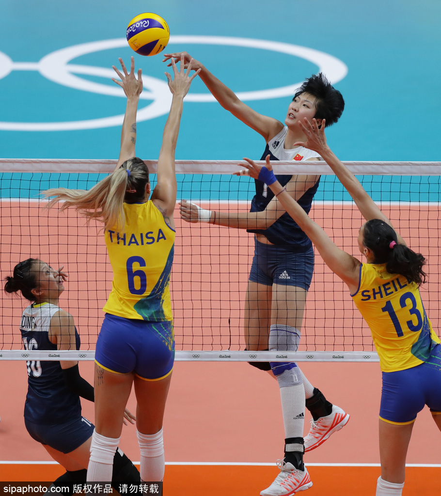 里約奧運會第11日：女子排球1/4決賽 巴西VS中國