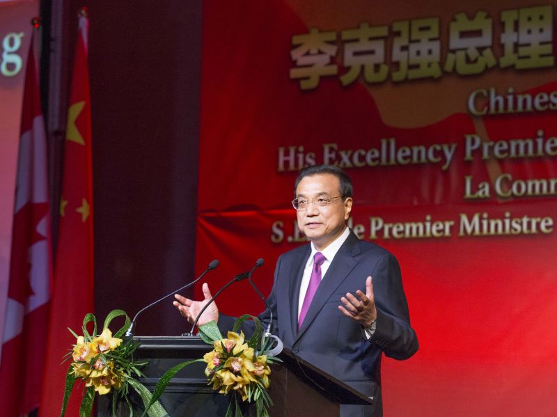 李克強寄語加拿大華僑華人到中國投資投智創業興業