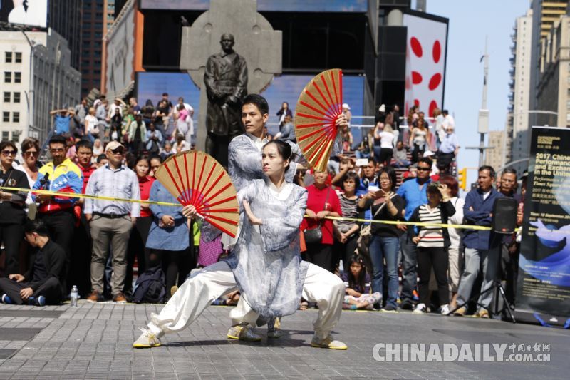 領銜中國功夫 太極拳打到紐約時代廣場了