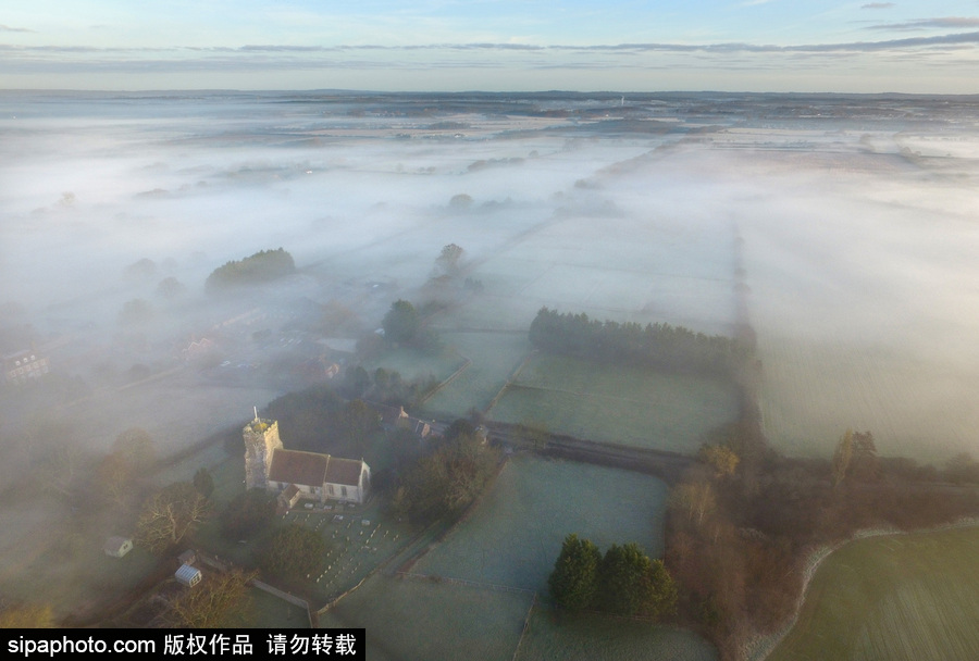 英國劉易斯鄉村美景 迷霧蒙蒙如夢如幻