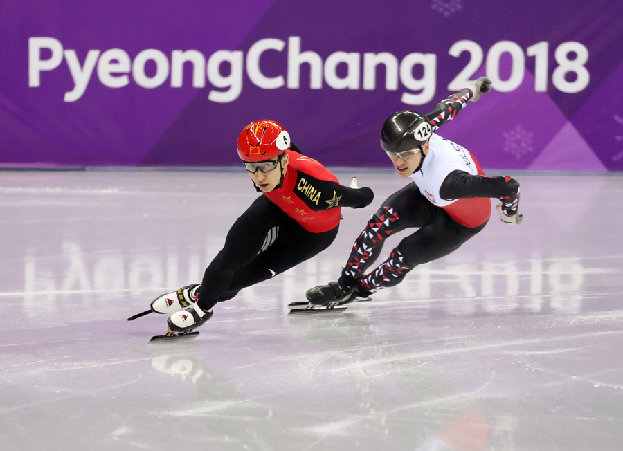 平昌冬奧會短道速滑男子500米預賽舉行 中國選手獲得小組第一晉級1/4決賽