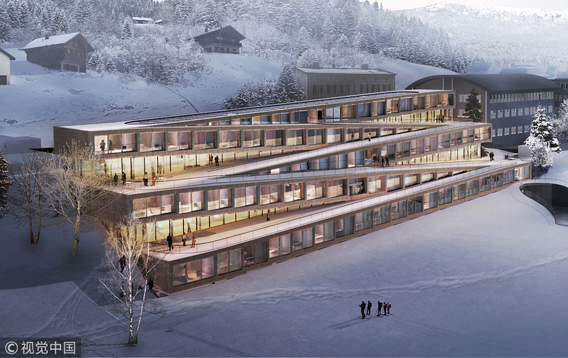 瑞士將新建一家個性酒店 你可以沿著屋頂滑雪