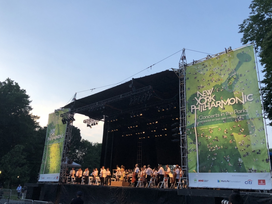 中國學生加入紐約愛樂夏季公園露天音樂會