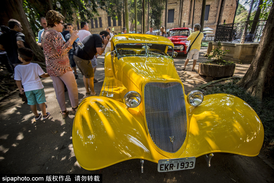 愛車人士大飽眼福！超百輛古董汽車在巴西圣保羅集會展出