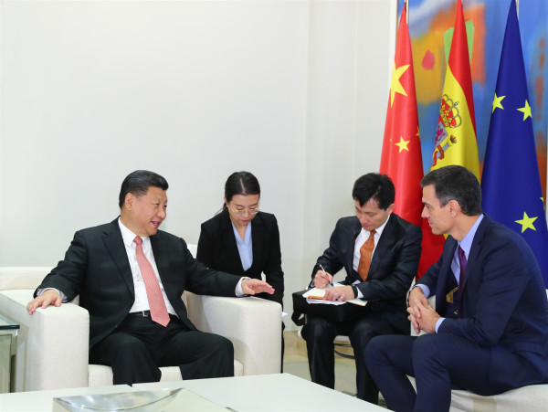 習近平同西班牙首相桑切斯舉行會談