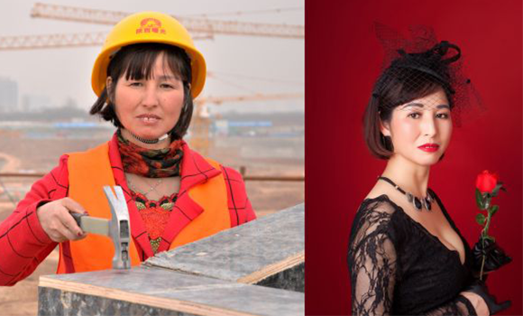 當(dāng)女工們脫下工裝走進(jìn)照相館 對(duì)比照讓人感嘆