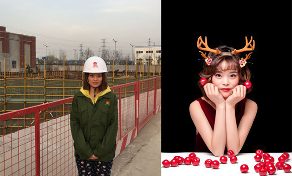 當(dāng)女工們脫下工裝走進(jìn)照相館 對比照讓人感嘆